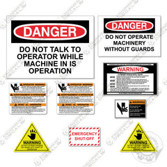 Fits Kraas Shear Warning Decal Kit