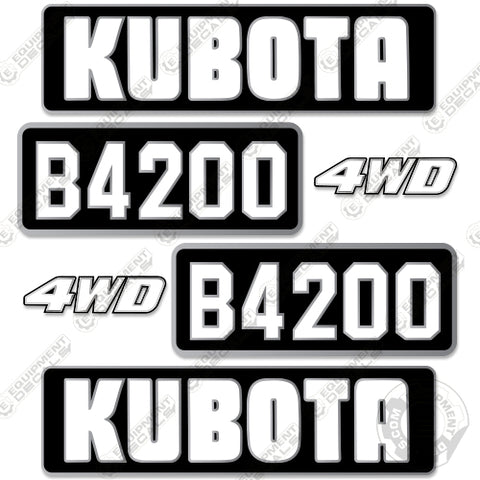 Fits Kubota B4200 Decal Kit Tractor