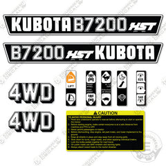 Fits Kubota B7200 HST Decal Kit Tractor