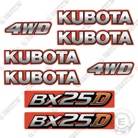 Fits Kubota BX25D Decal Kit