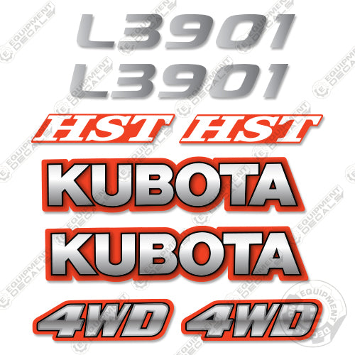 Fits Kubota L3901 Decal Kit Tractor
