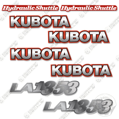 Fits Kubota La1353 Decal Kit Tractor Front End Loader Attachment Equipment Decals 