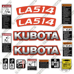 Fits Kubota LA514 Decal Kit Tractor Front End Loader Attachment