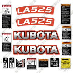 Fits Kubota LA525 Decal Kit Tractor Front End Loader Attachment