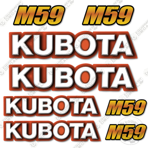Fits Kubota M59 Decal Kit Tractor Attachment