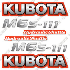 Fits Kubota M6S-111 Decal Kit Tractor Attachment