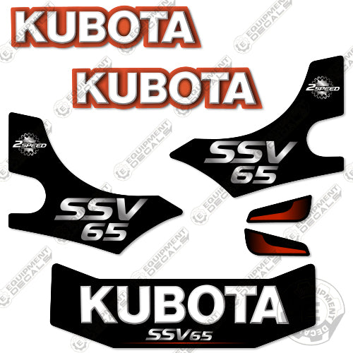 Fits Kubota SSV65 Decal Kit Skid Steer