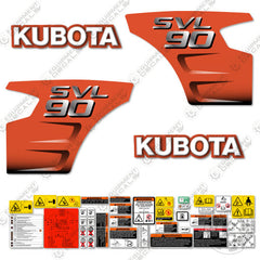 Fits Kubota SVL-90 Decal Kit Skid Steer