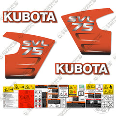 Fits Kubota SVL 75 Skid Steer Decal Kit