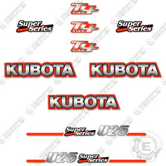 Fits Kubota U25-4 Decal Kit Mini Excavator