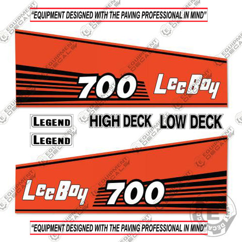 Fits LeeBoy 700 Decal Kit Asphalt Paver Decals