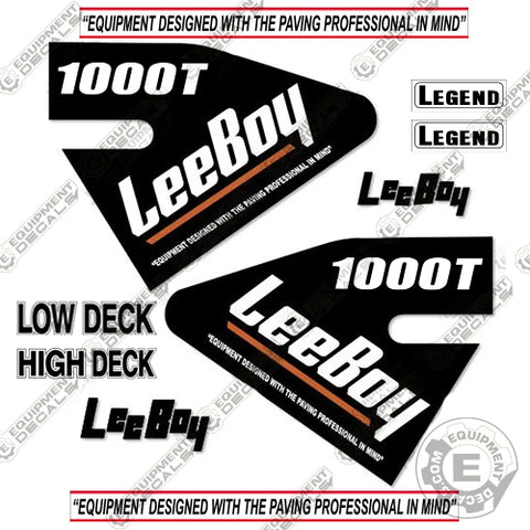 Fits LeeBoy 1000T Decal Kit Asphalt Paver