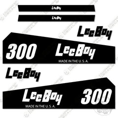 Fits LeeBoy 300 Decal Kit Roller (Black Version) Style 2