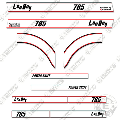 Fits LeeBoy 785 Decal Kit Motor Grader - Scraper