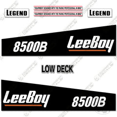 Fits LeeBoy 8500B Decal Kit Asphalt Paver (Black Version)