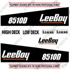 Fits LeeBoy 8510D Decal Kit Asphalt Paver (Black Version)
