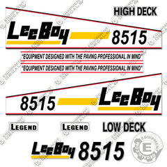 Fits LeeBoy 8515 Asphalt Paver Decal Kit