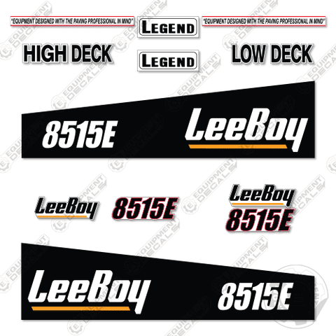 Fits LeeBoy 8515E Decal Kit Asphalt Paver