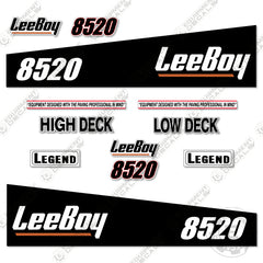 Fits LeeBoy 8520 Decal Kit Asphalt Paver (Black Version)