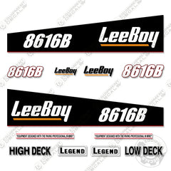 Fits LeeBoy 8616B Decal Kit Asphalt Paver