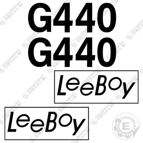 Fits LeeBoy G440 Decal Kit Motor Grader