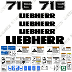 Fits Liebherr 716 Dozer Exterior Decal Kit