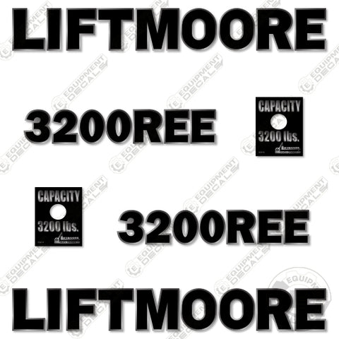Fits Liftmoore 3200REE Decal Kit Crane Truck (Custom Silver)