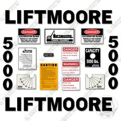 Fits Liftmoore 5000 Decal Kit Crane Truck