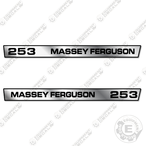 Fits Massey Ferguson 253 Decal Kit Tractor (Silver/Black)