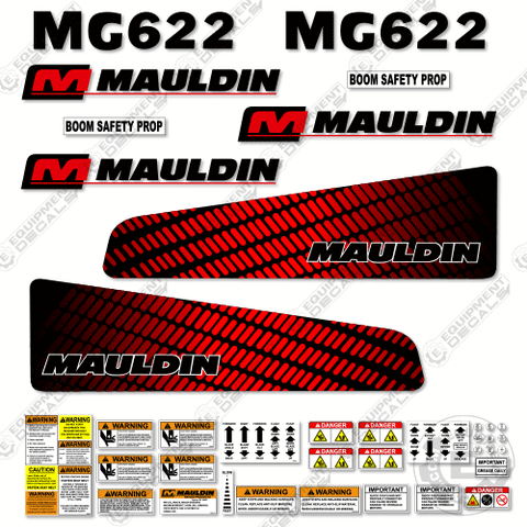 Fits Mauldin MG622 Decal Kit Motor Grader
