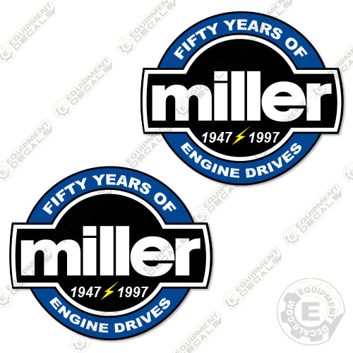 Fits Miller 50 Year Decal Kit Generator Welder – Equipment Decals