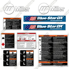 Fits Miller Bobcat Blue Star DX 185 Decal Kit Generator Welder
