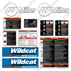 Fits Miller Wildcat 200 Decal Kit Generator Welder