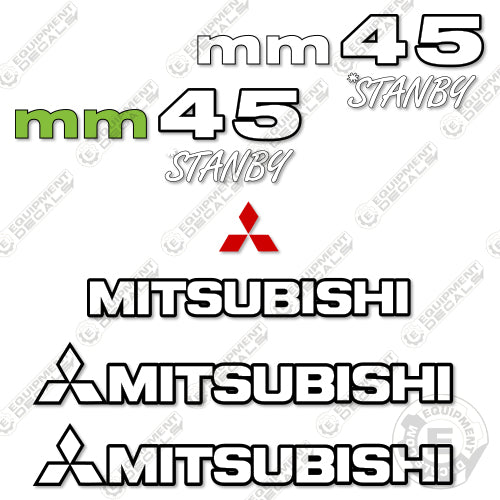 Fits Mitsubishi MM45 Standby Decal Kit Excavator