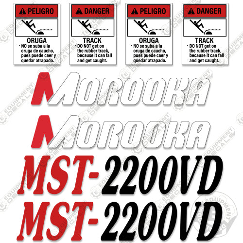 Fits Morooka MST-2200VD Decal Kit Rubber Track Dump Truck Carrier ...
