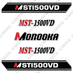 Fits Morooka MST-1500VD (Style 2) Decal Kit Rubber Track Dump Truck Carrier