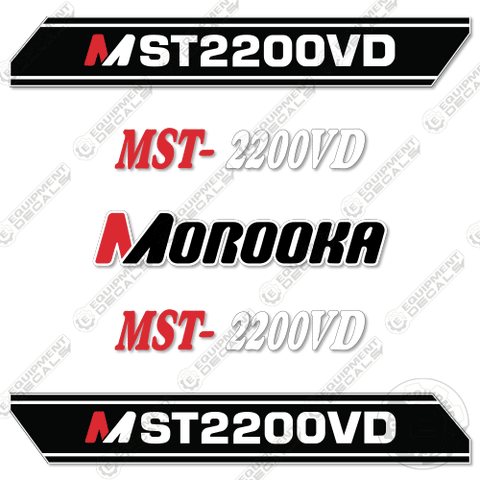 Fits Morooka MST-2200VD (Style 2) Decal Kit Rubber Track Dump Truck Carrier