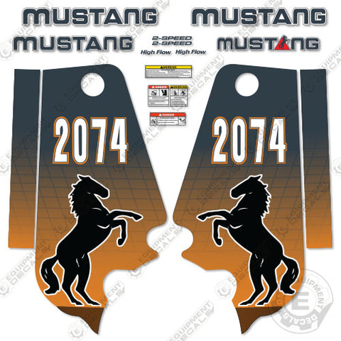 Fits Mustang 2074 Decal Kit Skid Steer