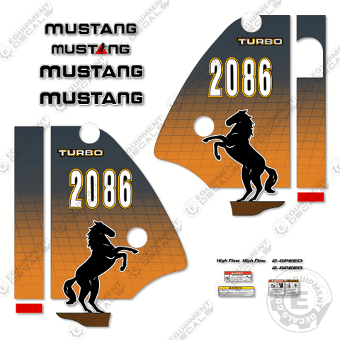 Fits Mustang 2086 Decal Kit Skid Steer