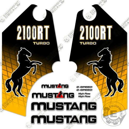 Fits Mustang 2100RT Decal Kit Skid Steer