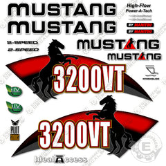 Fits Mustang 3200VT  Decal Kit Skid Steer