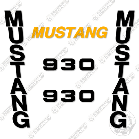 Fits Mustang 930 Decal Kit Skid Steer
