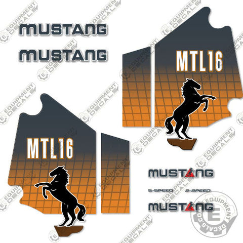 Fits Mustang MTL16 Decal Kit Skid Steer