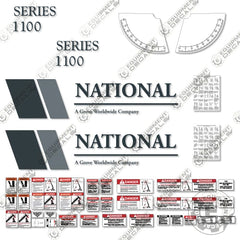 Fits National 1100 Boom Crane Decal Kit