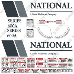 Fits National 600A Decal Kit Crane