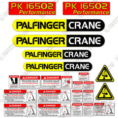 Fits Palfinger PK16502 Decal Kit Crane Truck