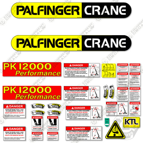 Fits Palfinger PKL2000 Decal Kit Crane Truck