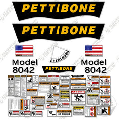 Fits Pettibone 8042 Decal Kit Full Set Telehandler