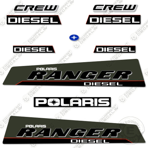 Fits Polaris Ranger Diesel Decal Kit Utility Vehicle (Crew Cab 2013)