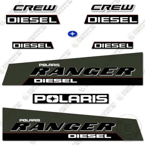 Fits Polaris Ranger Diesel Decal Kit Utility Vehicle (Crew Cab 2015)